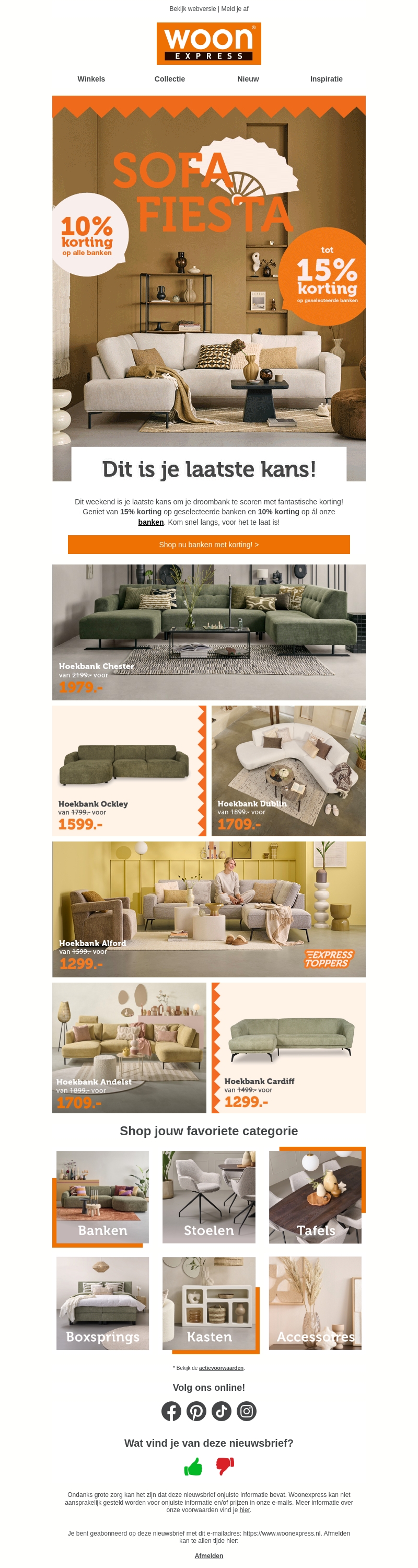 Laatste weekend van de Sofa Fiesta! π Laatste weekend van de Sofa Fiesta! π