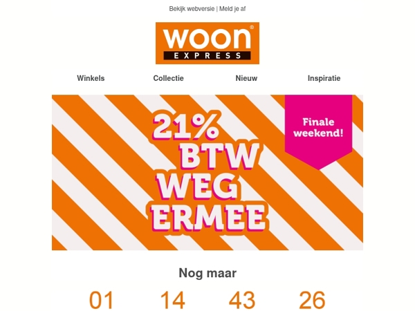 Slechts 2 dagen over: Grijp je kans met BTW-korting op álles!