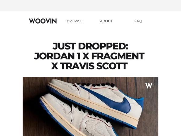 The Travis Scott x Fragment Jordan 1 Low just dropped on WOOVIN 🌵