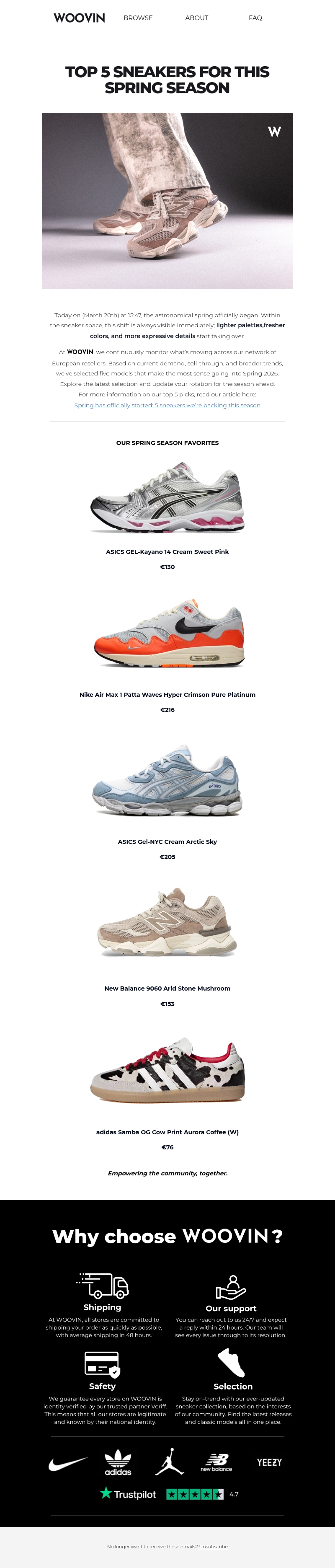 Top 5 Sneakers for this Spring Season Top 5 Sneakers for this Spring Season