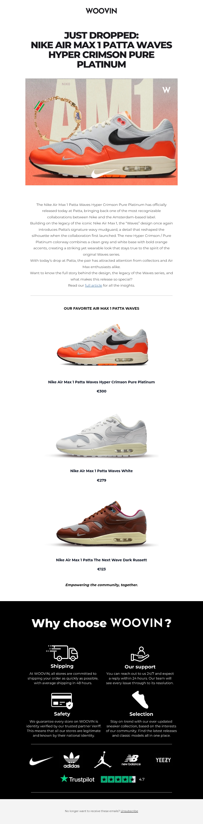 Just Dropped: Nike Air Max 1 Patta Waves Hyper Crimson Pure Platinum Just Dropped: Nike Air Max 1 Patta Waves Hyper Crimson Pure Platinum
