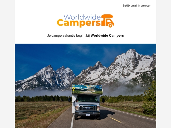 Aanbieding Cruise America: 50% korting op jouw kilometers