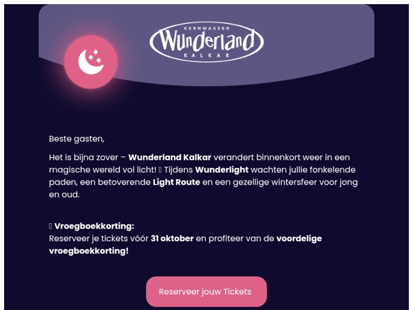 Vroegboekers opgelet!