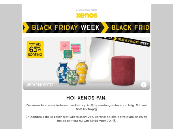 Tot wel 65% Black Friday korting op woondecoratie