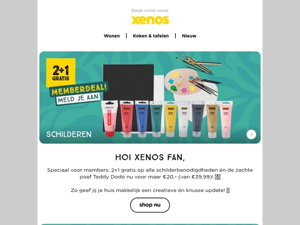 Pak ’m nu: poef teddy dodo van €39.99 voor €20.-