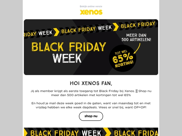 Members shoppen als eerste Black Friday deals. OP=OP!