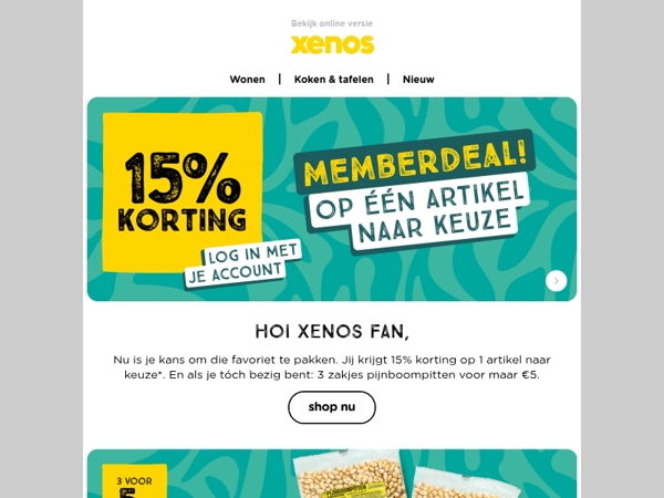 15% KEUZE korting: Alleen voor members✨