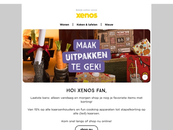 Laatste kans: shop nu cadeautjes met korting!