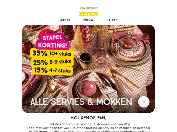 Laatste kans: stapelkorting op servies en mokken