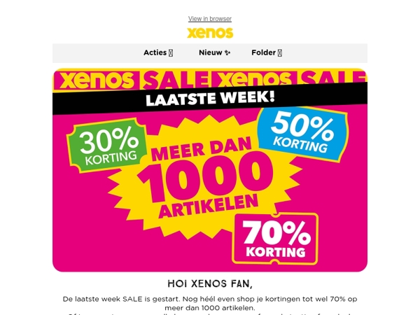 Laatste week SALE, OP=OP