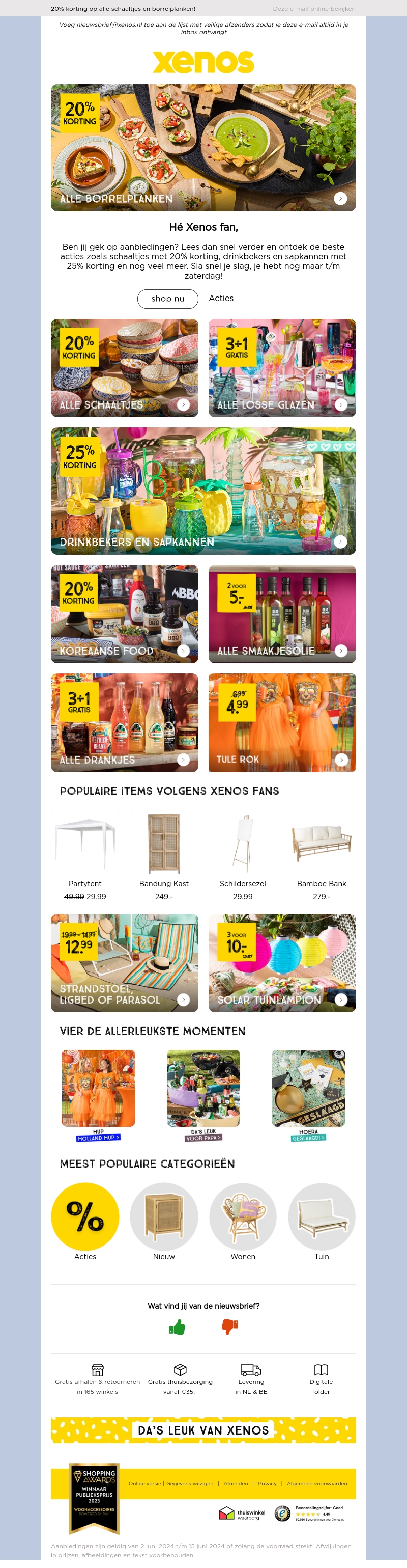 Deze acties stoppen zaterdag, sla snel je slag! Deze acties stoppen zaterdag, sla snel je slag!