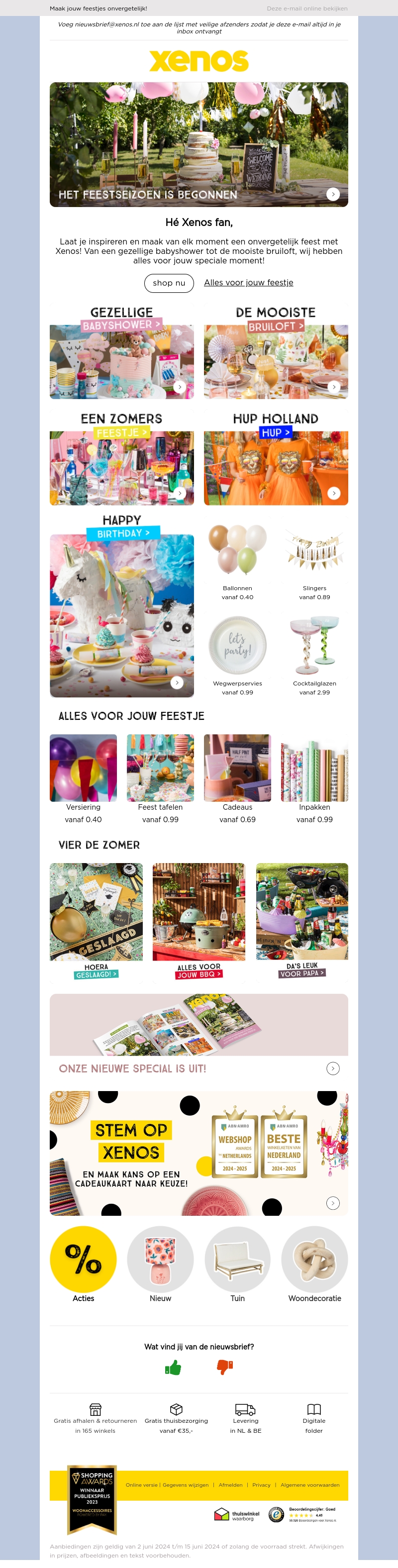 Hé Xenos fan, organiseer jij de leukste feestjes? Hé Xenos fan, organiseer jij de leukste feestjes?