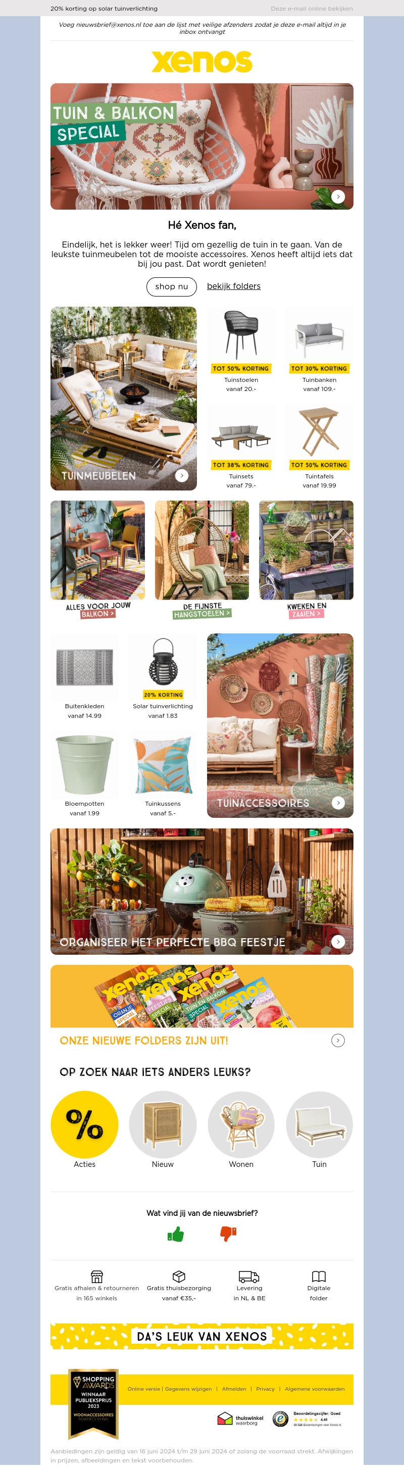 Hé Xenos fan, tot wel 50% korting op tuinmeubels Hé Xenos fan, tot wel 50% korting op tuinmeubels