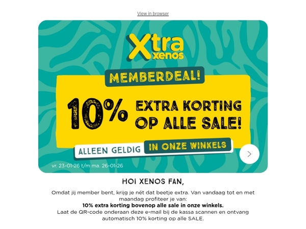 Jij krijgt 10% extra op alle SALE