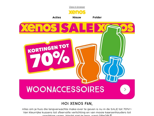SALE woonaccessoires tot 70% korting