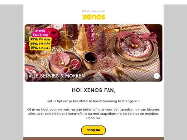 Stapelkorting op alle servies en mokken!