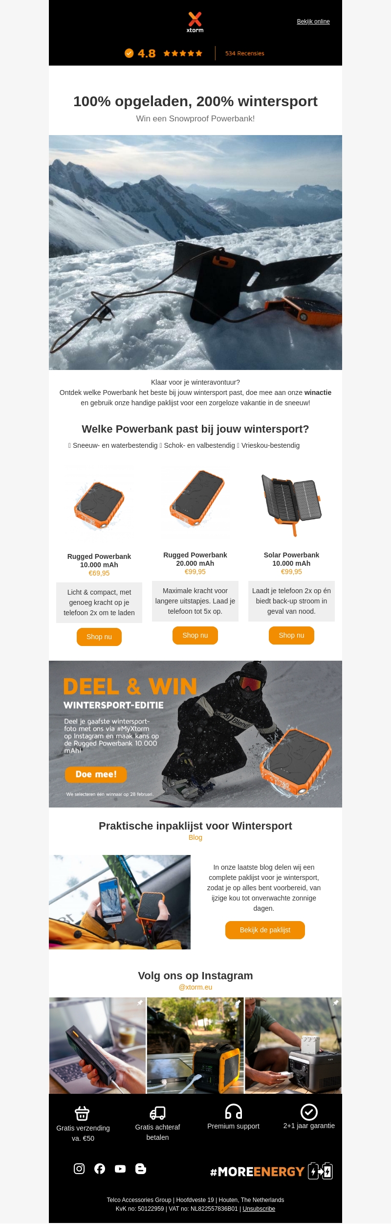 WIN een sneeuwbestendige Powerbank! β·οΈπ WIN een sneeuwbestendige Powerbank! β·οΈπ