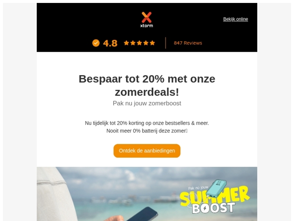 Bespaar tot 20% op onze bestsellers! ☀️