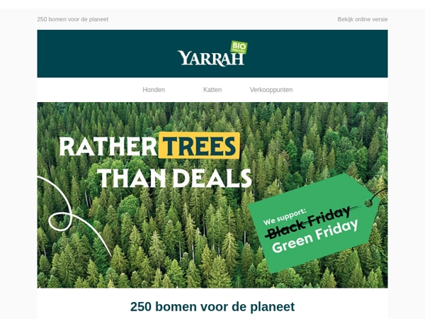 250 bomen voor de planeet