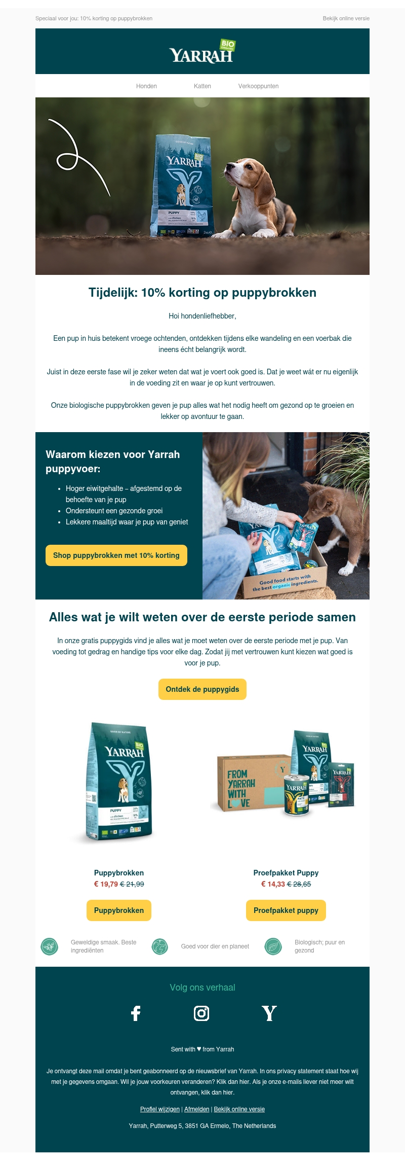 Speciaal voor jou: 10% korting op puppybrokken Speciaal voor jou: 10% korting op puppybrokken