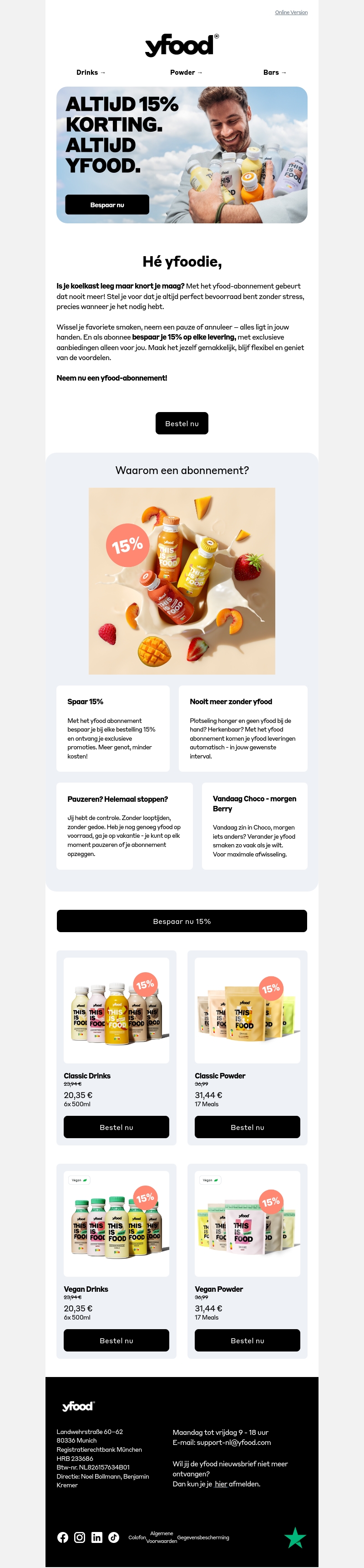 Krijg 15% korting Krijg 15% korting