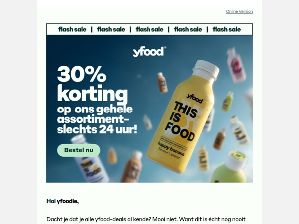 ⚡30% op alles – 24 uur lang. Let’s go ⚡