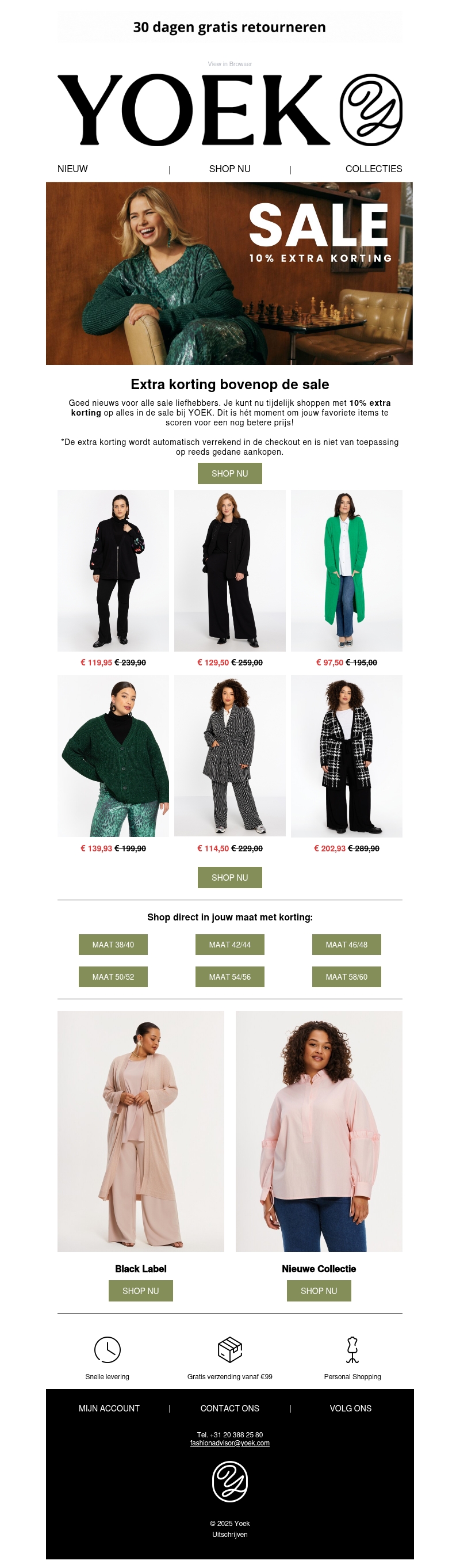 ❄️ Wintervoordeel bij YOEK: 10% extra korting op sale items ❄️ Wintervoordeel bij YOEK: 10% extra korting op sale items