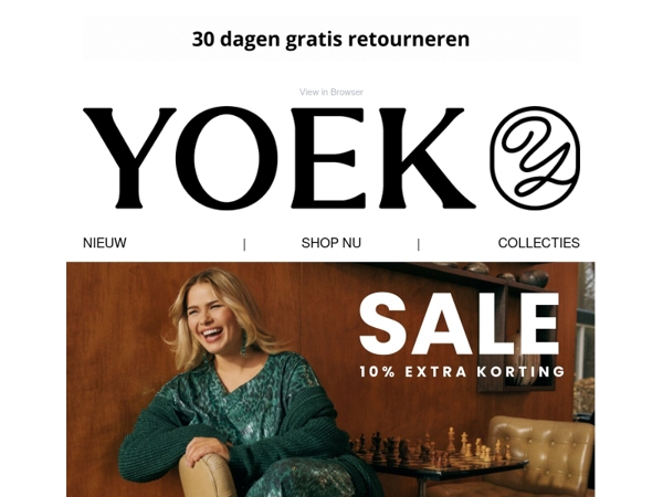 ❄️ Wintervoordeel bij YOEK: 10% extra korting op sale items