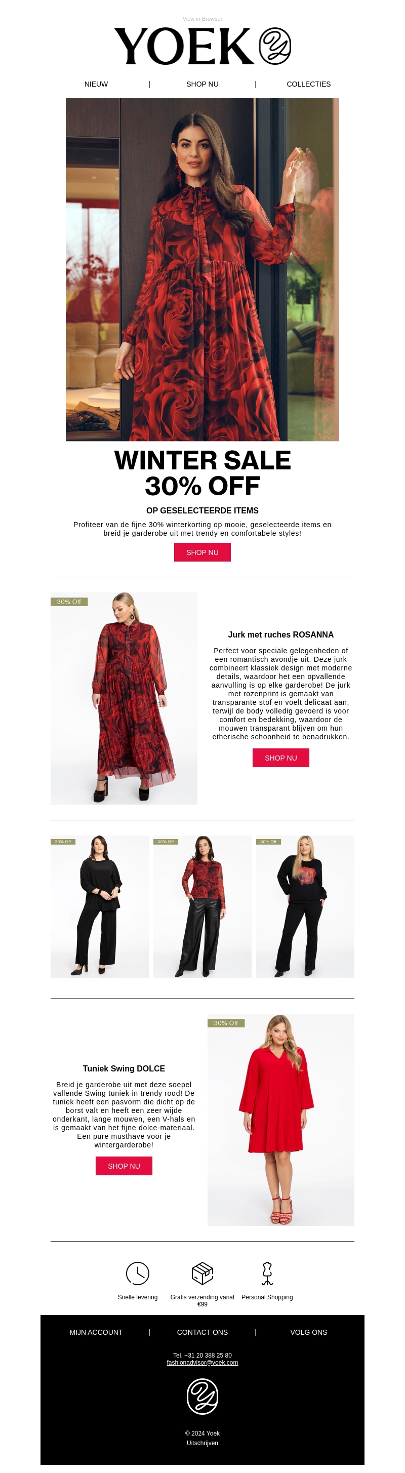 Mis de 30% korting op geselecteerde winter styles niet! Mis de 30% korting op geselecteerde winter styles niet!