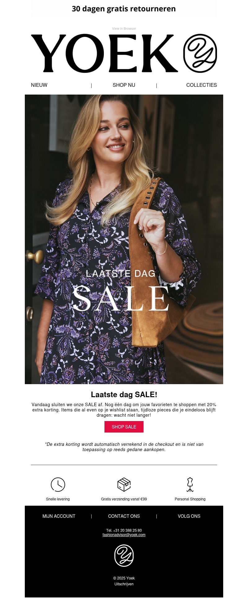 Laatste dag SALE! Alleen vandaag nog 20% extra korting Laatste dag SALE! Alleen vandaag nog 20% extra korting