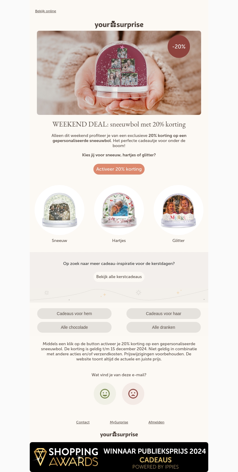 20% korting op een sneeuwbol met foto ❄️ 20% korting op een sneeuwbol met foto ❄️