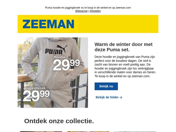 Warm de winter door met deze Puma set