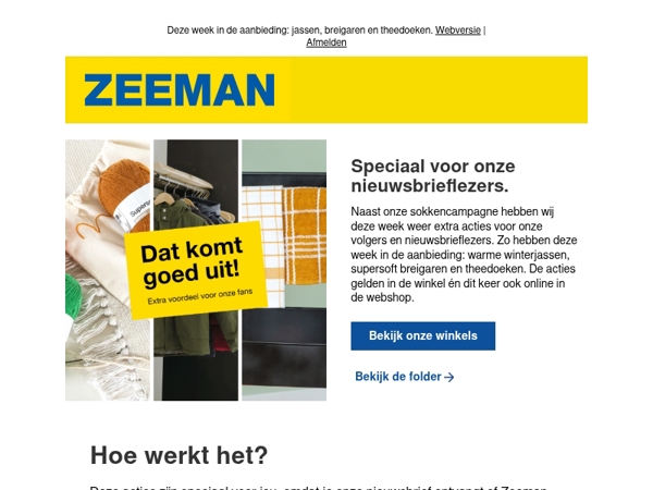 Speciaal voor onze volgers en nieuwsbrieflezers