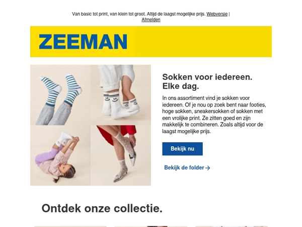 Sokken voor iedereen. Elke dag.