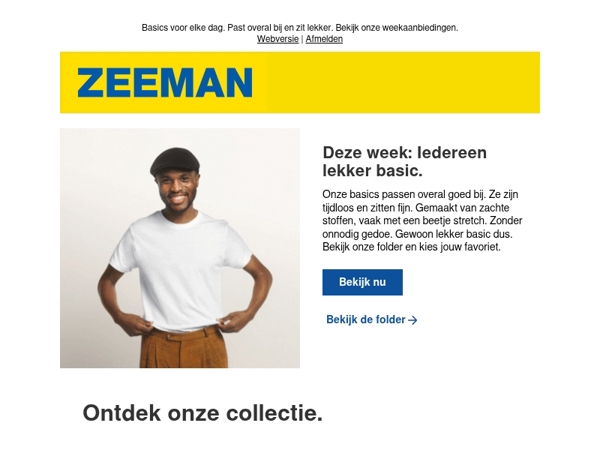 Deze week: Iedereen lekker basic.