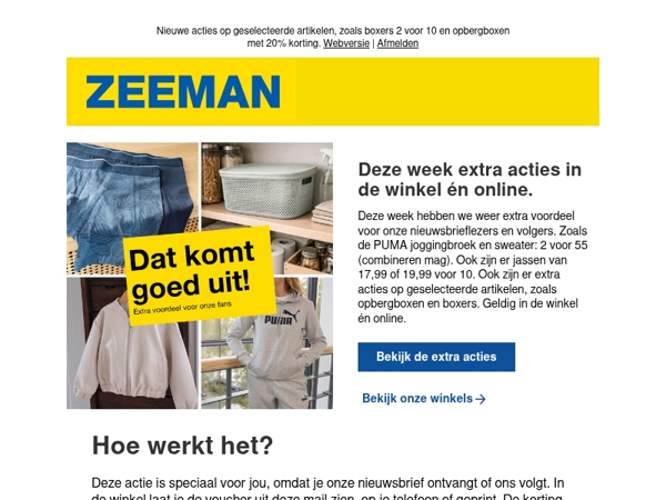 Deze week: extra voordeel voor jou
