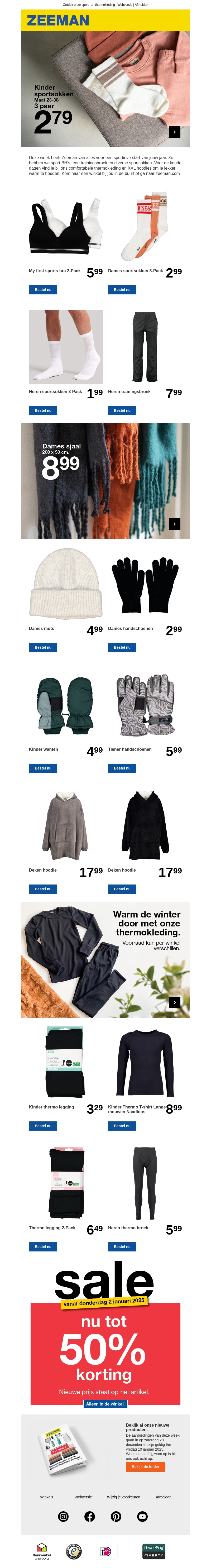 Alles voor een sportieve én warme start van het jaar Alles voor een sportieve én warme start van het jaar