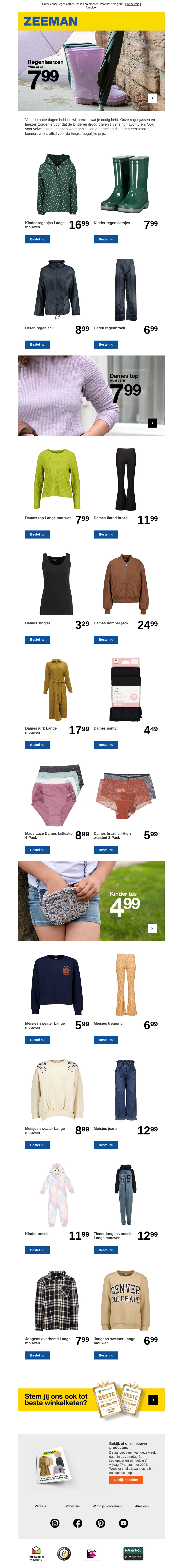 Blijf droog met onze regenkleding Blijf droog met onze regenkleding