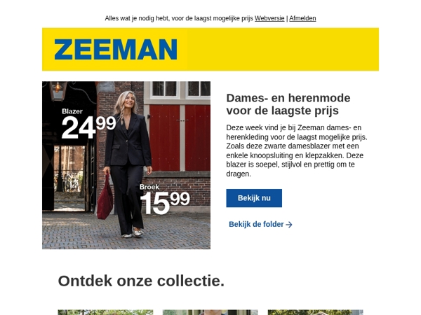 Ontdek onze nieuwe dames- en herencollectie