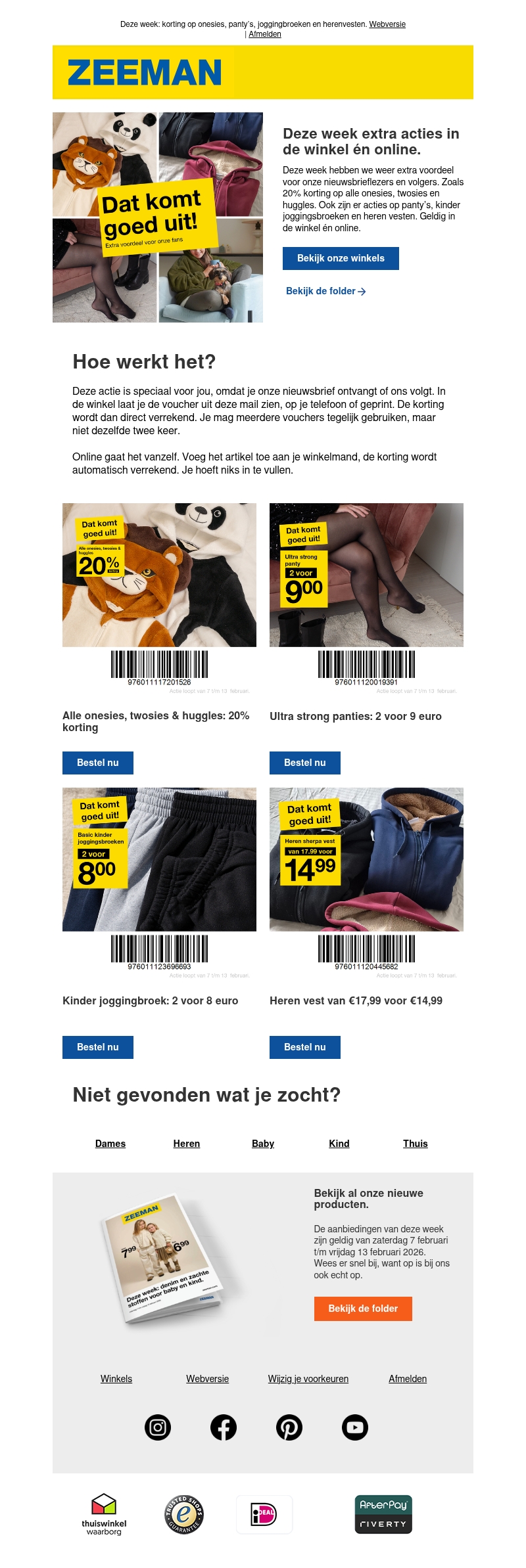 20% korting op onesies en meer voordeel 20% korting op onesies en meer voordeel