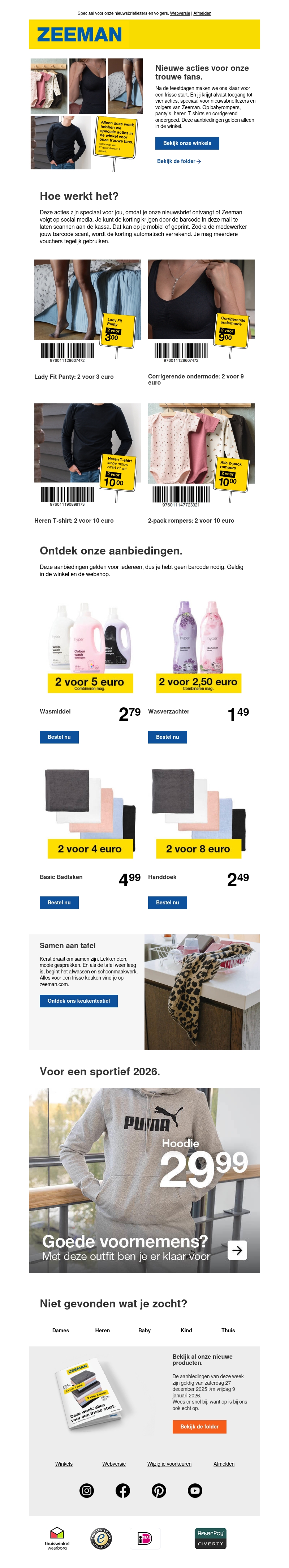 Nieuwe acties voor een frisse start van 2026 Nieuwe acties voor een frisse start van 2026
