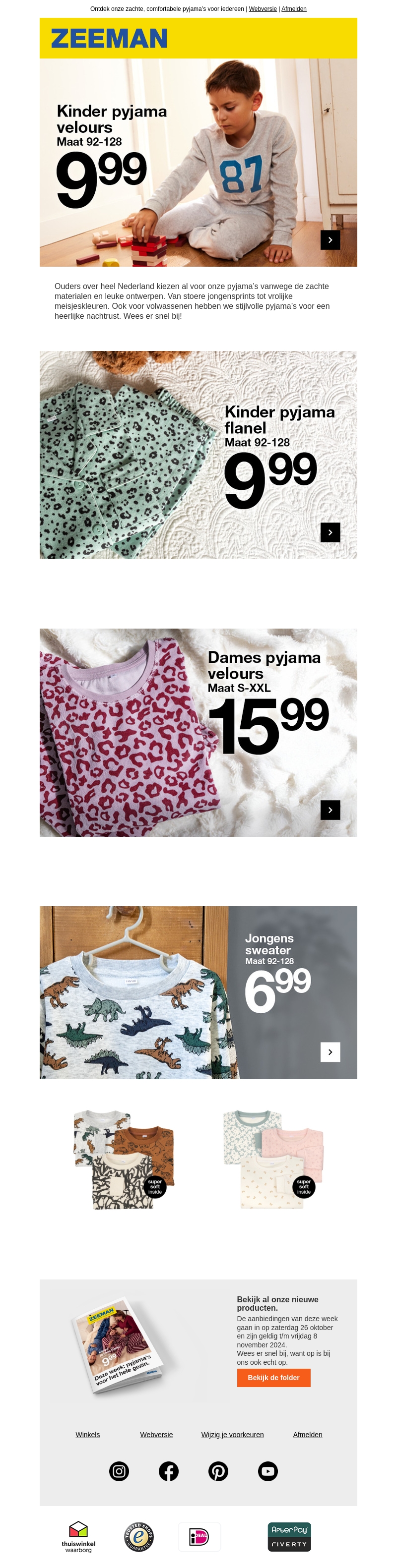 Voor het hele gezin: nieuwe pyjama’s bij Zeeman Voor het hele gezin: nieuwe pyjama’s bij Zeeman