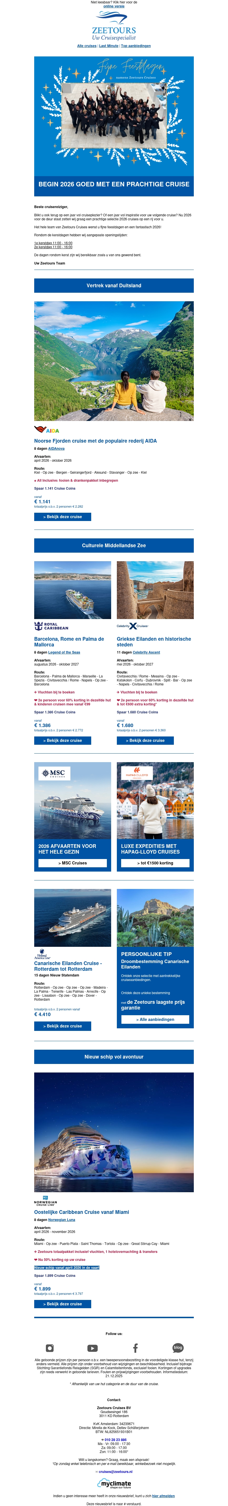 Begin 2026 goed met een prachtige cruise Begin 2026 goed met een prachtige cruise