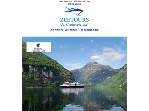 Profiteer nu: Holland America Line ‘Have it All’ inclusief upgrades en extra boordtegoed