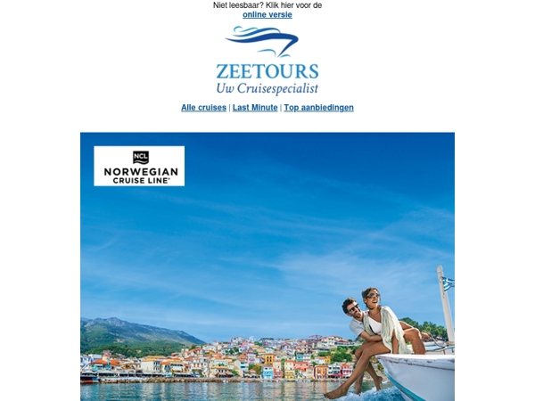 ⚡Unieke deal! Tot $500 boordtegoed per hut bij NCL