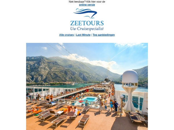 Uw volgende avontuur begint bij Zeetours