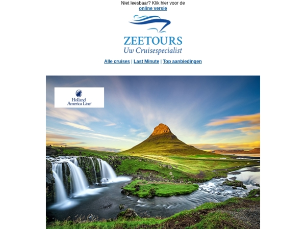 Meer genieten voor minder: vroegboekvoordelen bij Holland America Line