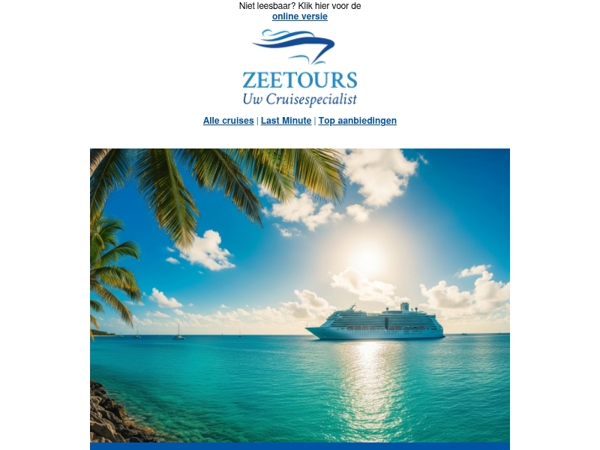 Onze favoriete cruises, nú met voordeel!