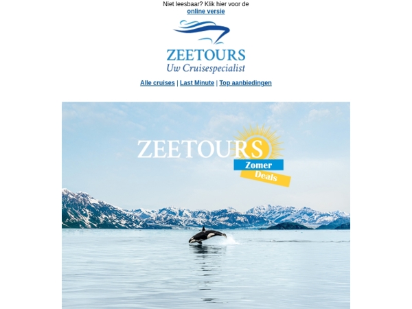 Zeetours Zomer Deal: Alaska cruise met extreme prijsverlaging