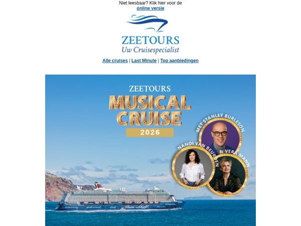 Het wachten is voorbij: lees alles over de 3e Musical Cruise artiest!